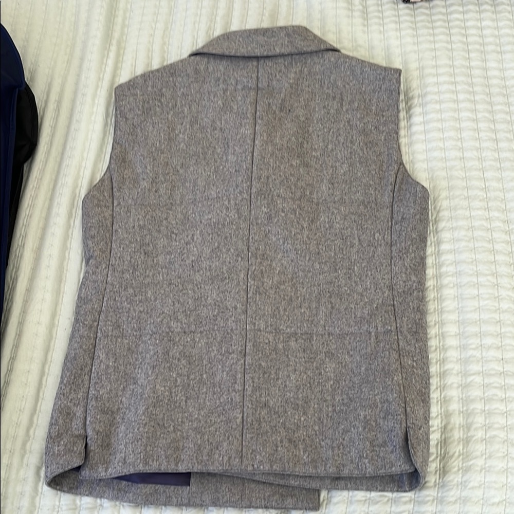 Premium Gray Wool Double-Breasted Bodywarmer By S… - image 8